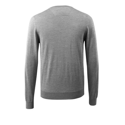Sweter z dzianiny z dekoltem w kształcie litery V, sweter z dzianiny z wełny merynosów