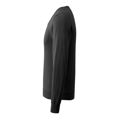 Sweter z dzianiny z dekoltem w kształcie litery V, sweter z dzianiny z wełny merynosów