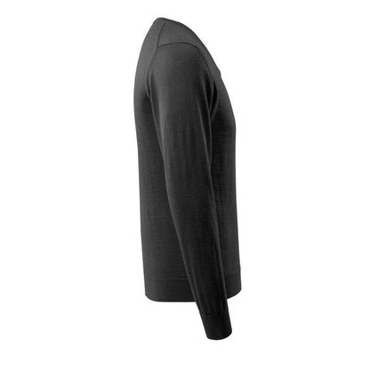 Sweter z dzianiny z dekoltem w kształcie litery V, sweter z dzianiny z wełny merynosów