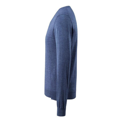 Sweter z dzianiny z dekoltem w kształcie litery V, sweter z dzianiny z wełny merynosów