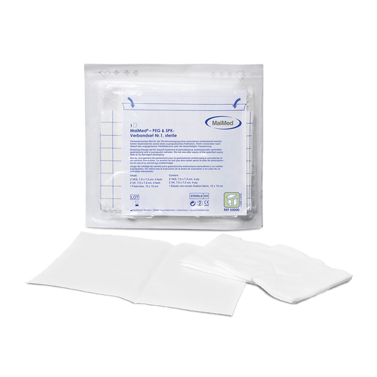 Zestaw opatrunków MaiMed PEG & SPK nr 1 - sterylny, sterylny, pakowany po prostu 15 sztuk/op. | Pudełko (15 sztuk)