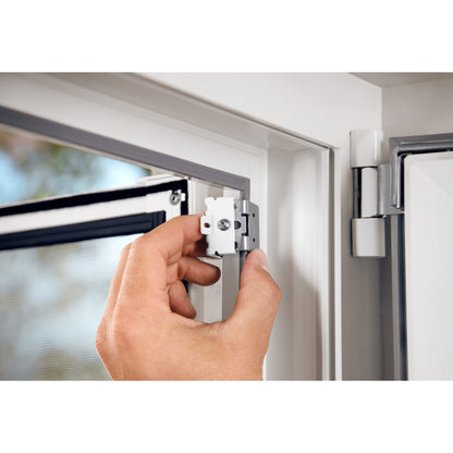 tesa Adapter für FALT-Klapprahmen aus Aluminium, teleskopierbar, anthrazit – Anwendung