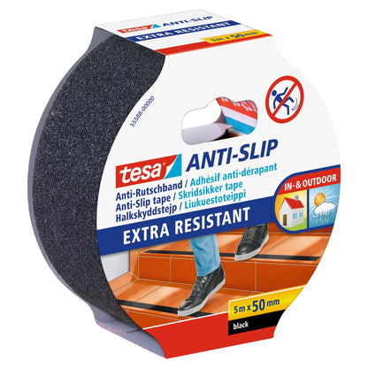 tesa Anti-Rutschband schwarz, 5 m x 50 mm