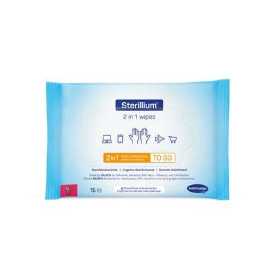 Chusteczki Hartmann Sterillium 2w1 (15 chusteczek) DE/AT/CH | Opakowanie (1 szt.)