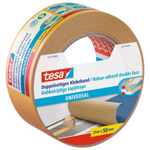 tesa 56172 Doppelseitiges Klebeband, universal, 25 m x 50 mm, weiß