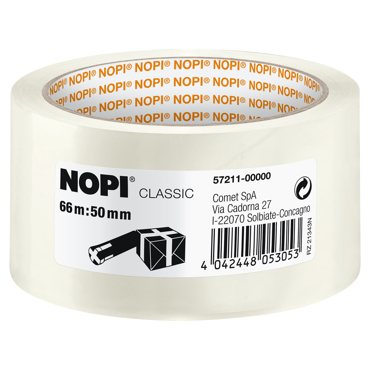 tesa NOPI Packband, 66 m x 50 mm, Classic transparent