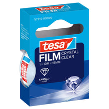 tesafilm CRYSTAL CLEAR, transparent, in Hängefaltschachtel 10 m x 15 mm