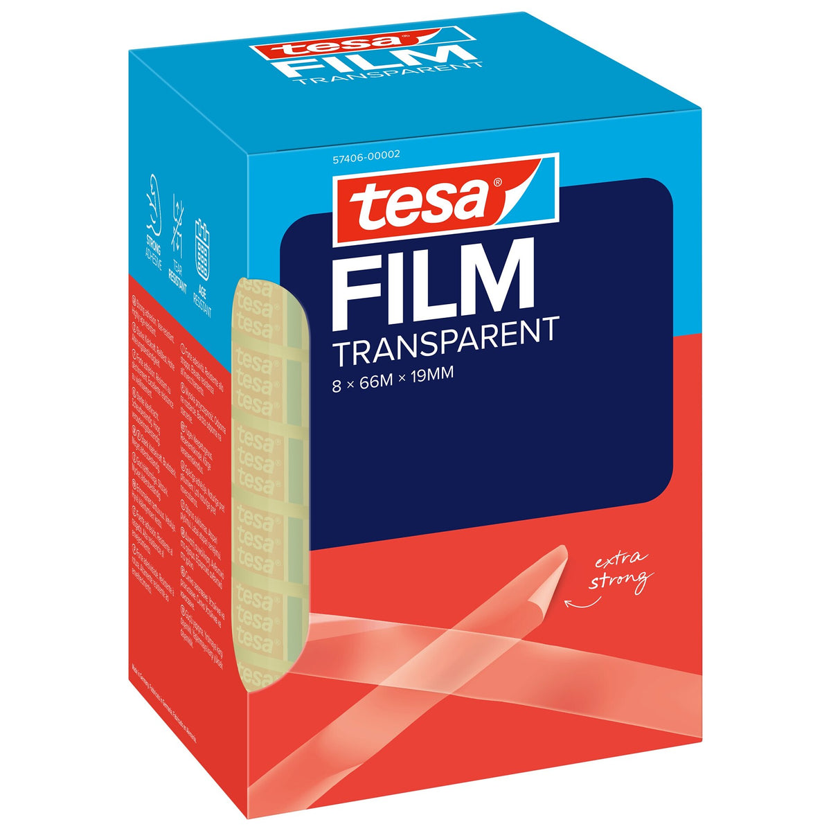 tesafilm TRANSPARENT 66 m x 19 mm