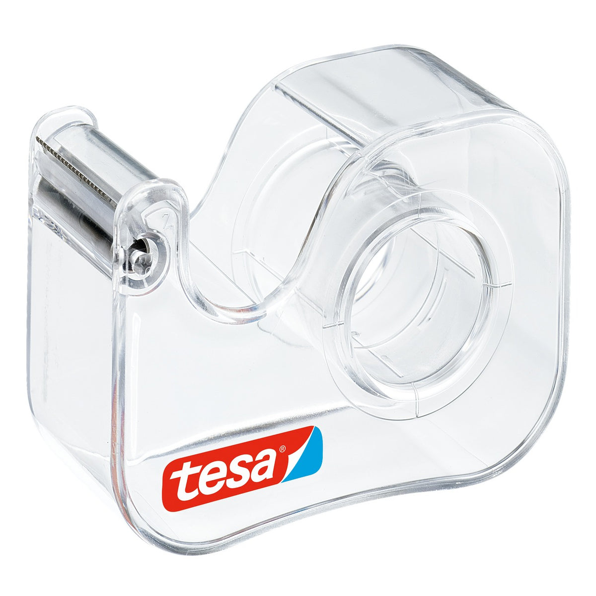 tesa Easy Cut Handabroller, transparent, leer, für Rollen bis 10 m x 19 mm