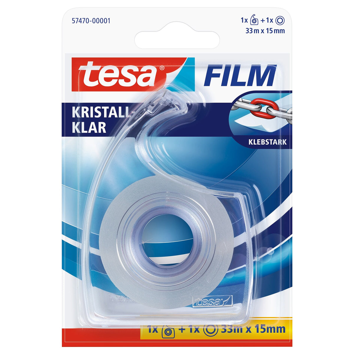 tesafilm kristall-klar, transparent 33 m x 15 mm