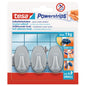 tesa Powerstrips Haken Small Oval matt-chrom