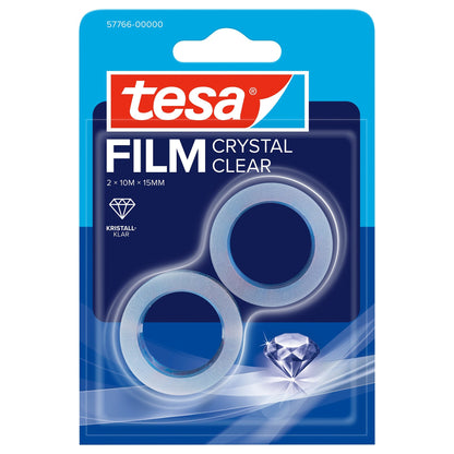 tesafilm CRYSTAL CLEAR, transparent, im Blister, 10 m x 15 mm