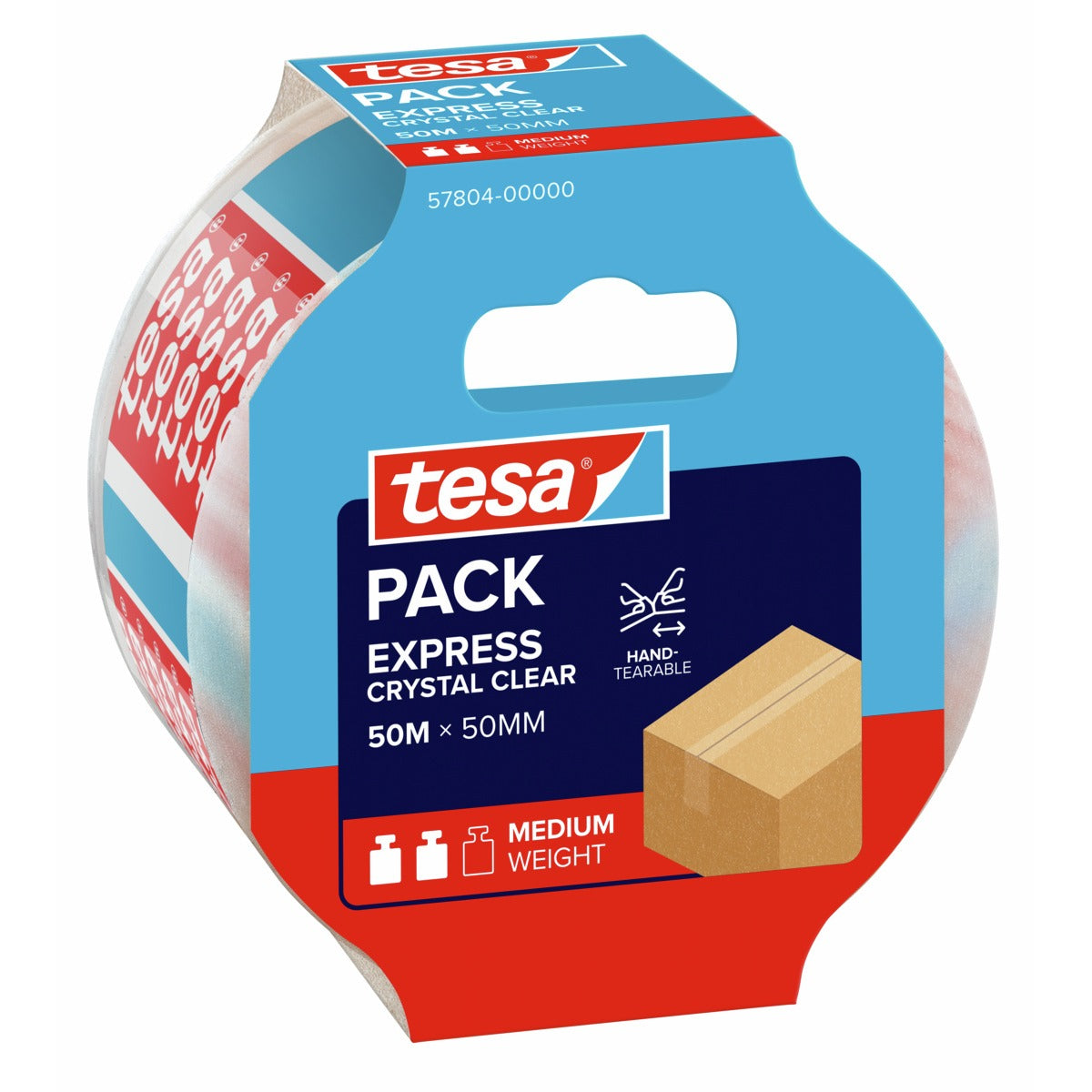 tesapack EXPRESS, 50 m x 50 mm, transparent