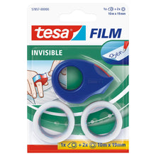 Mini-rolkownik tesafilm + 2 rolki Invisible, matowo-białe, do rolek o długości do 19 m