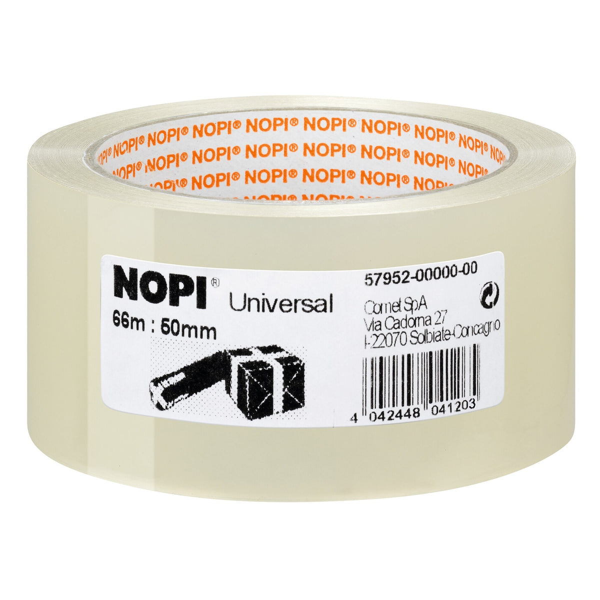 tesa NOPI Packband, 66 m x 50 mm, Universal transparent