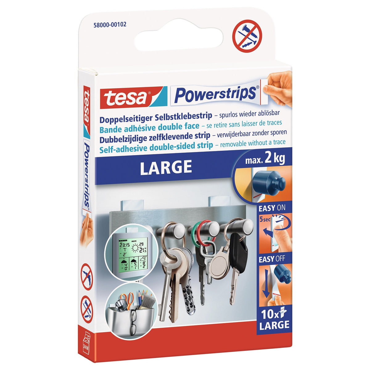 tesa Powerstrips Large Sanitär, weiß