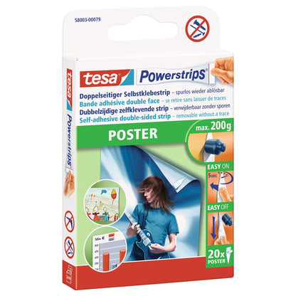 tesa Powerstrips Posterstrips, weiß