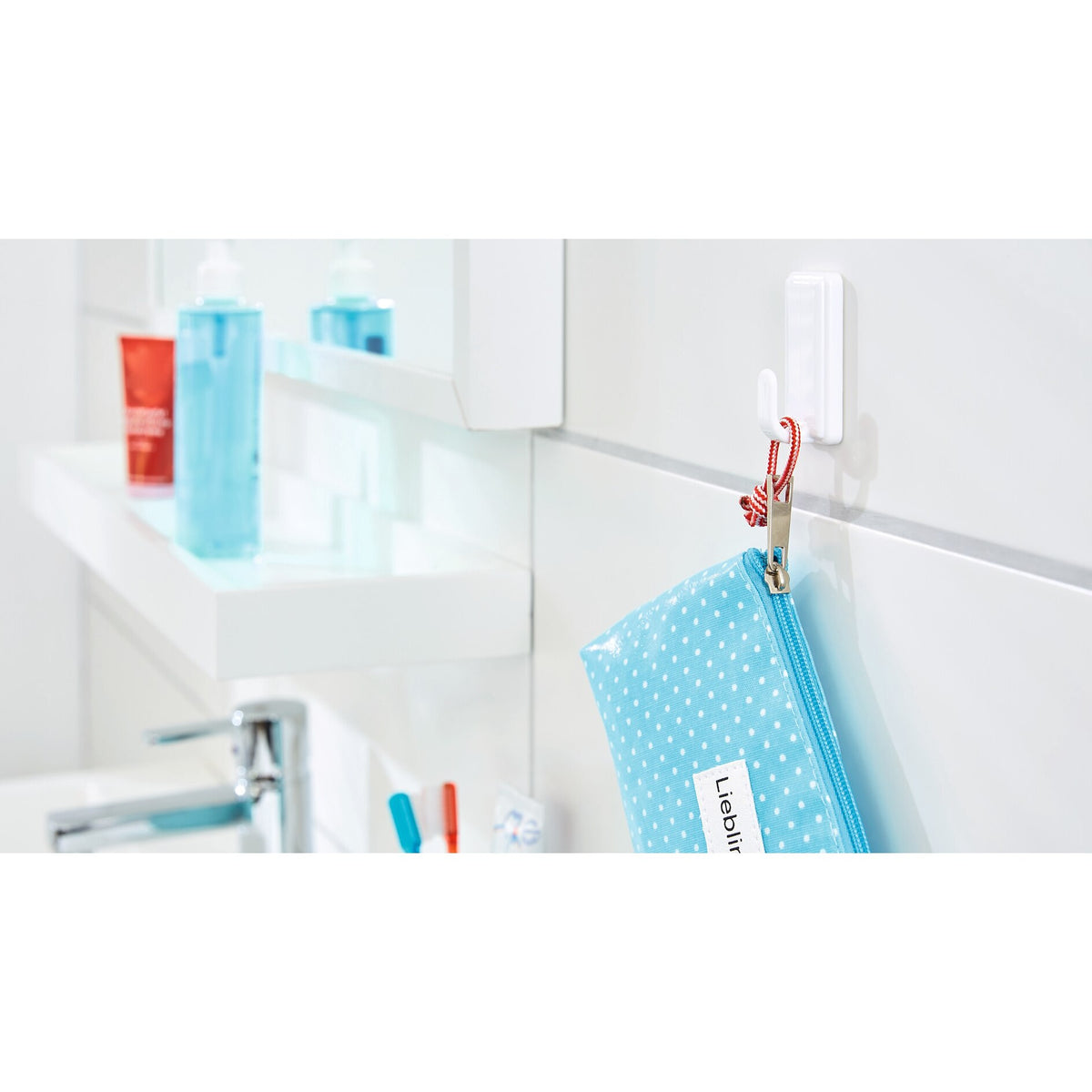 tesa Powerstrips Haken Large Classic – Anwendung