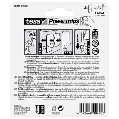 tesa Powerstrips Haken Large Trend weiß