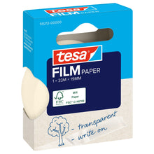 tesafilm PAPER, przezroczysta, w wiszącym pudełku składanym, 33 m x 19 mm
