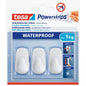 tesa Powerstrips Haken Waterproof S Kunststoff weiß