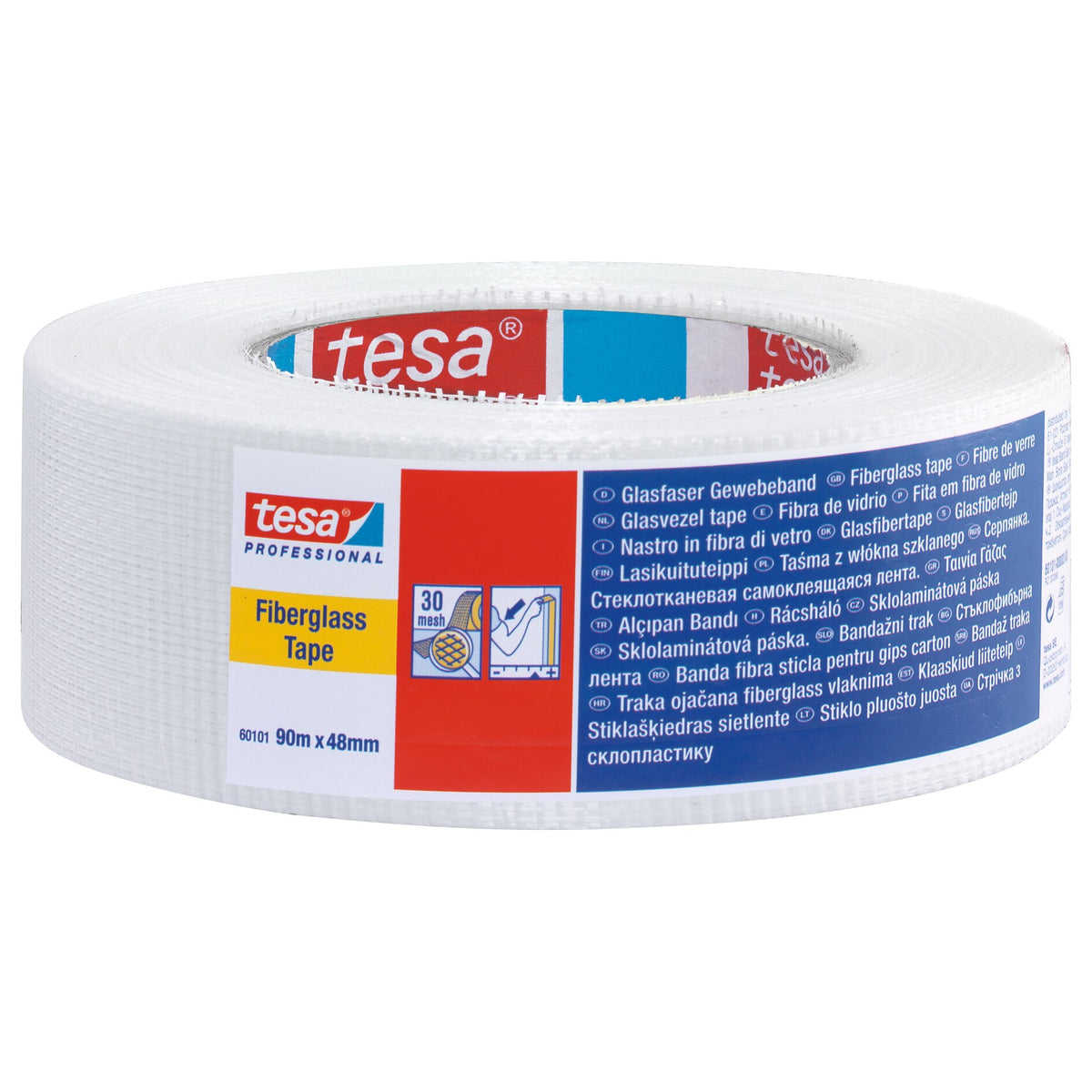 tesa Professional 60101 Glasfaser-Gewebeband 90 m x 48 mm
