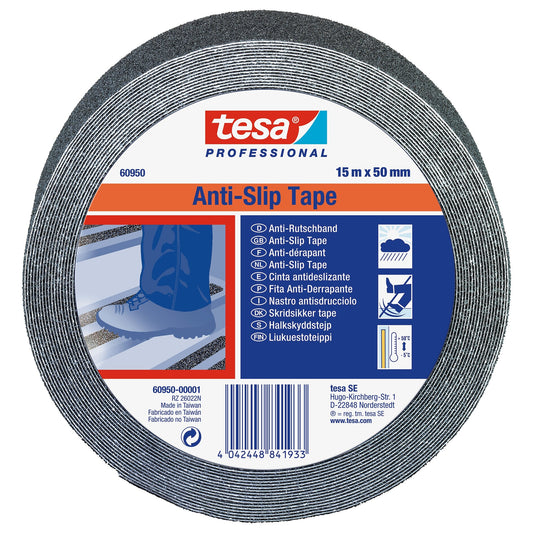 tesa Professional 60950 / 60952 Anti-Rutschband schwarz, 15 m x 50 mm