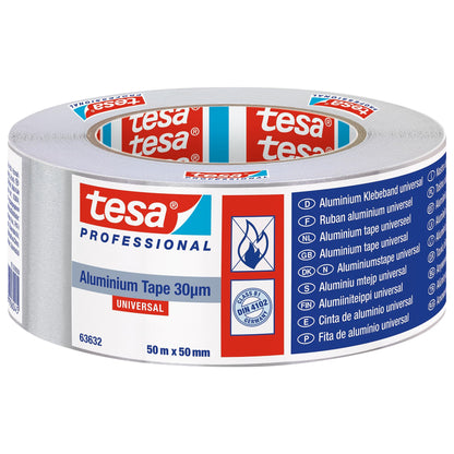 tesa Professional 63632 ALU-Band Universal, silber-grau 50 m x 50 mm