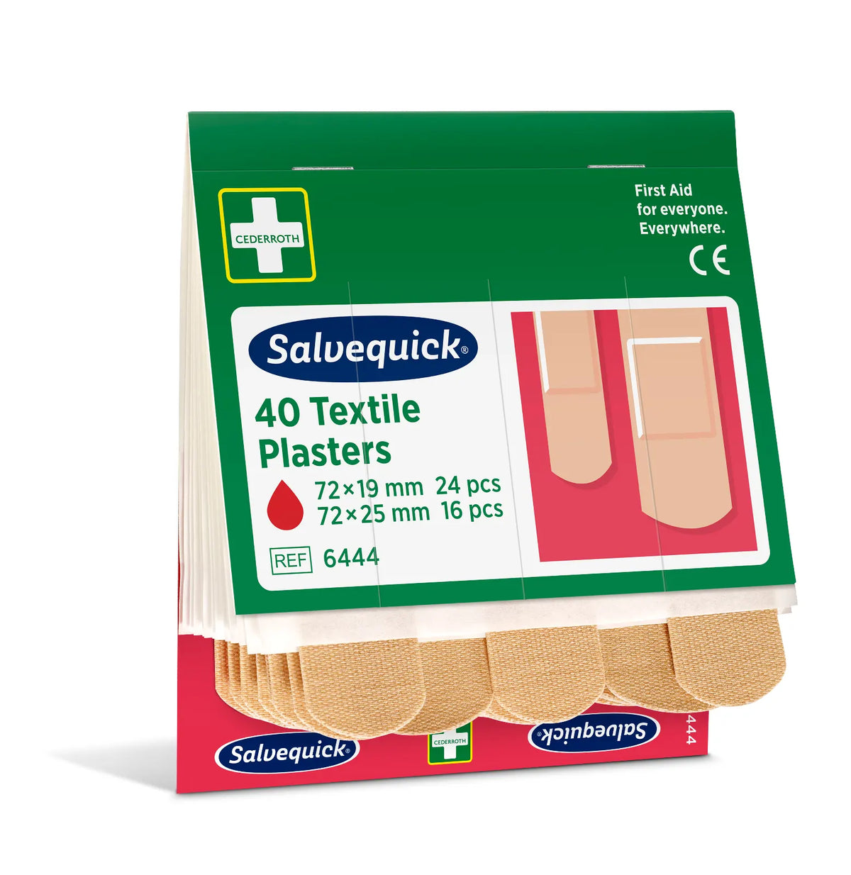 Produkty wycofywane z oferty: Zestaw uzupełniający plastrów Holthaus Medical Salvequick® REF 6444 w opakowaniu ochronnym, 2 rozmiary | Opakowanie (40 sztuk)