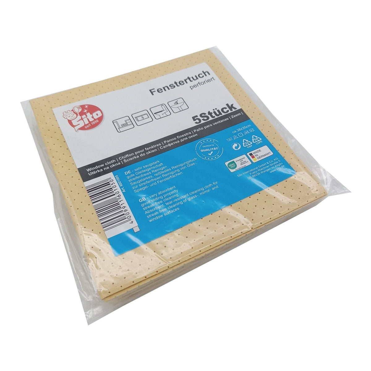 Sito Fenstertuch perforiert, chamois, 380 x 350 mm