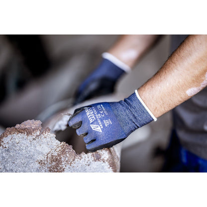 Rękawice chroniące przed przecięciem NITRAS 3D CUT F, kolor granatowy / czarny