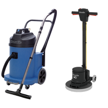 Maszyna jednotarczowa Numatic HFM1515R / zestaw ESM 2B z odkurzaczem wodnym WV900-2 i PadLoc Trei | Opakowanie (1 szt.)