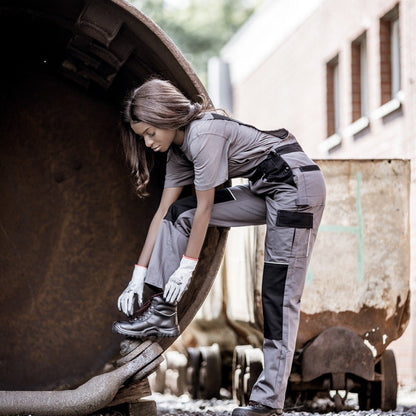 NITRAS MOTION TEX LIGHT, ogrodniczki, szaro-czarne