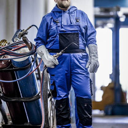 NITRAS MOTION TEX PRO FX, ogrodniczki, kolor królewski niebieski / czarny