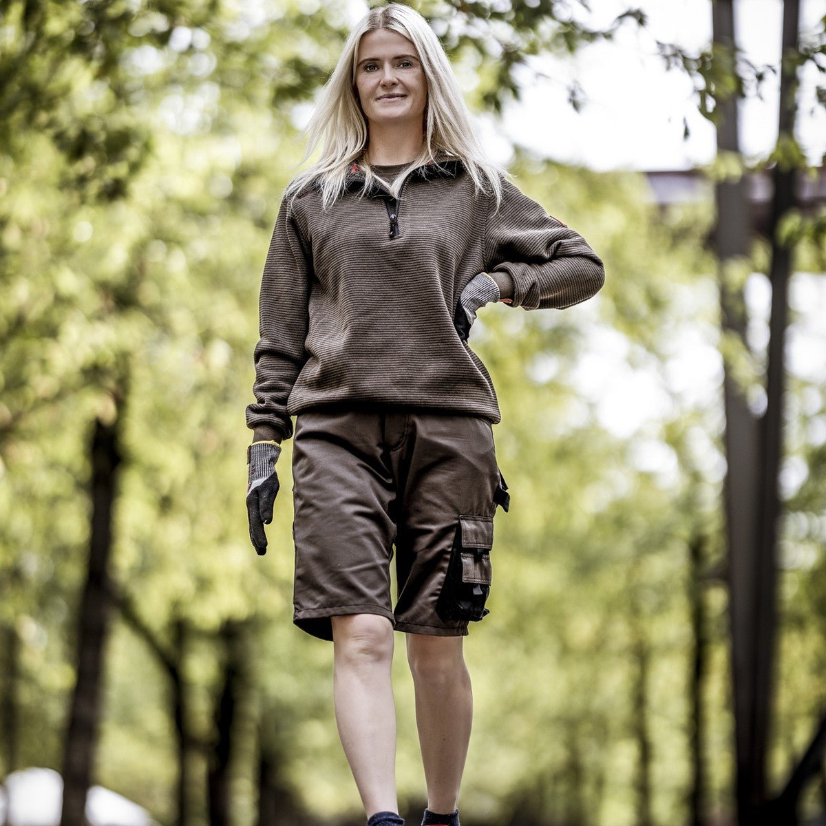 NITRAS MOTION TEX PLUS, sweter, brązowy