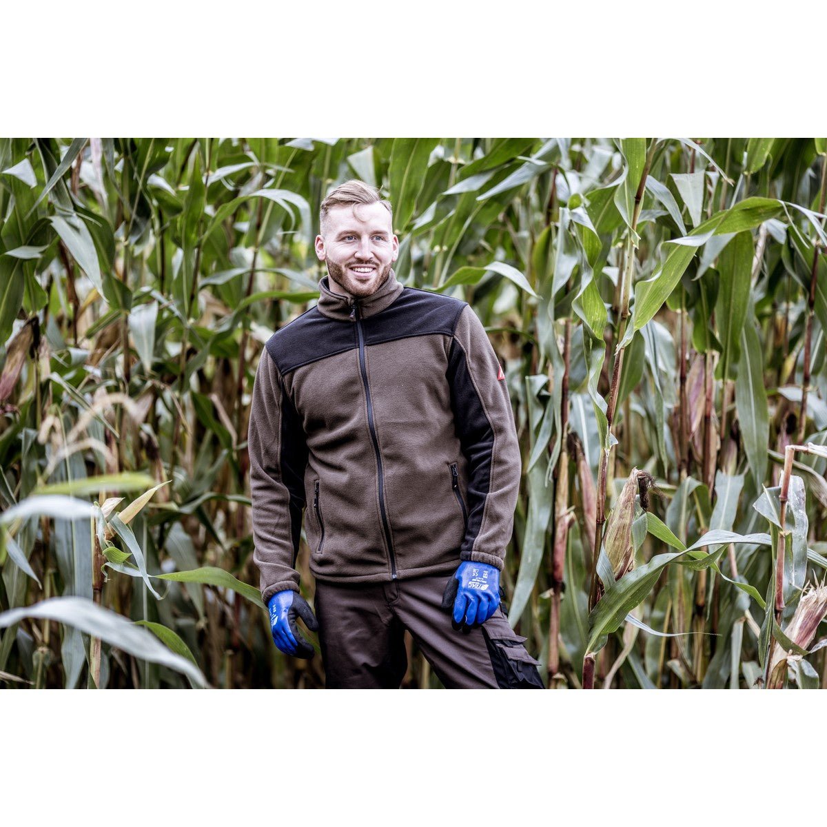 NITRAS MOTION TEX PLUS, kurtka polarowa, brązowo-czarna