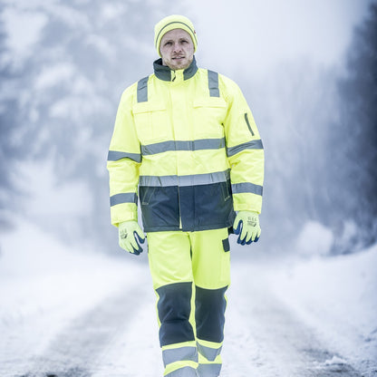 NITRAS MOTION TEX VIZ, parka odblaskowa, w kolorze neonowożółtym/granatowym