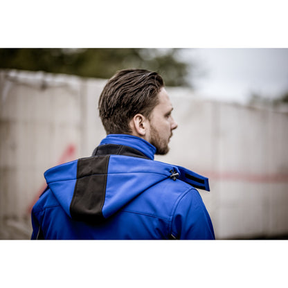 Odpinany kaptur NITRAS, błękit królewski / czarny, poliester OEKO-TEX: 94%; Elastan: 6% | Opakowanie (1 szt.)