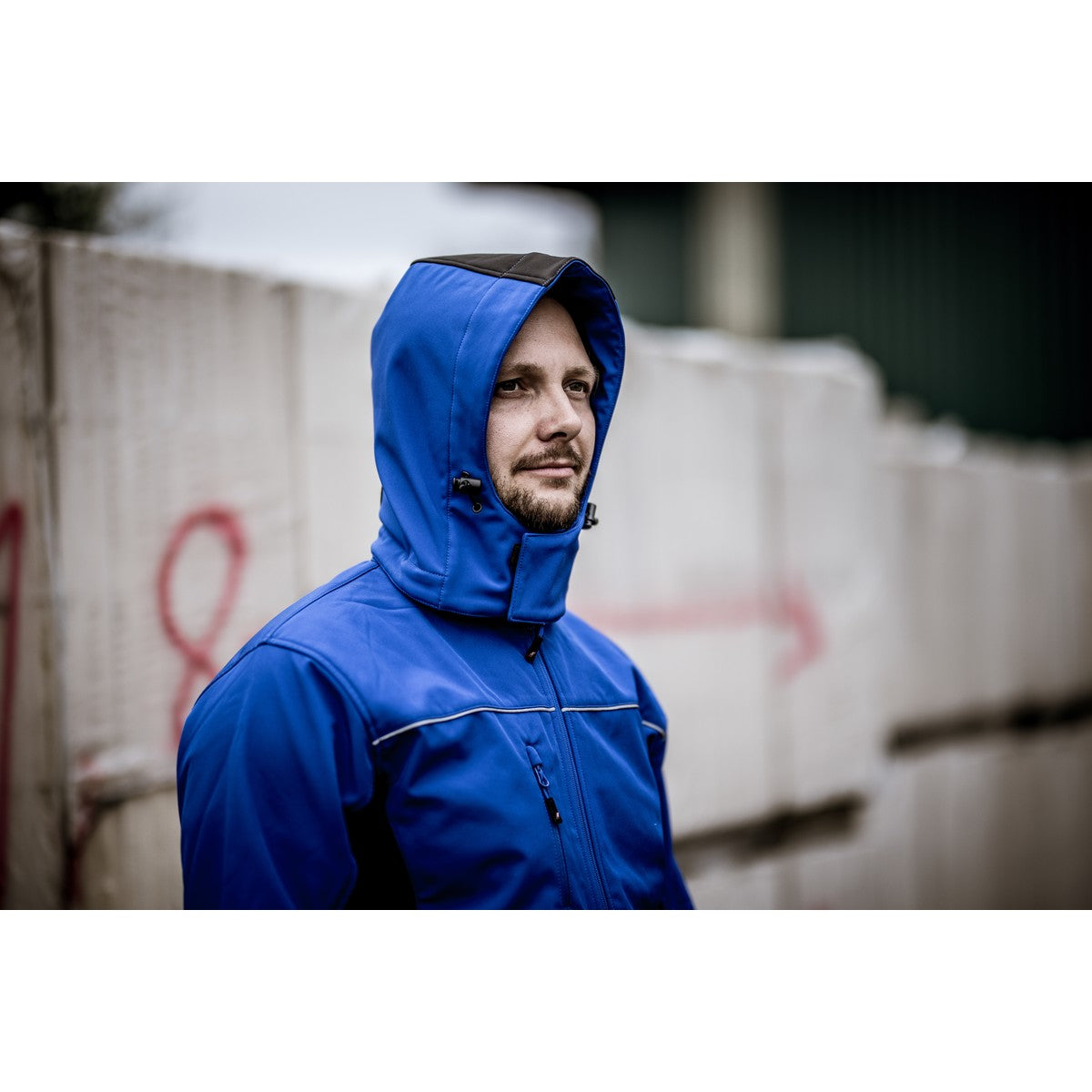 Odpinany kaptur NITRAS, błękit królewski / czarny, poliester OEKO-TEX: 94%; Elastan: 6% | Opakowanie (1 szt.)