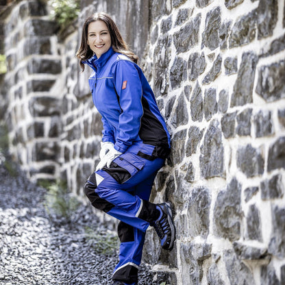 NITRAS MOTION TEX LIGHT, kurtka softshell w kolorze błękitu królewskiego/czarnego