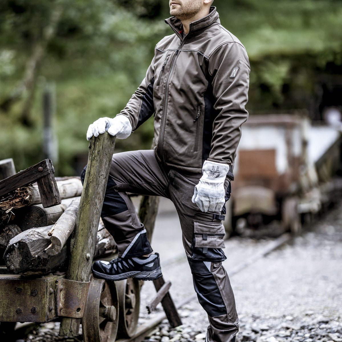 NITRAS MOTION TEX LIGHT, kurtka softshell w kolorze brązowo-czarnym