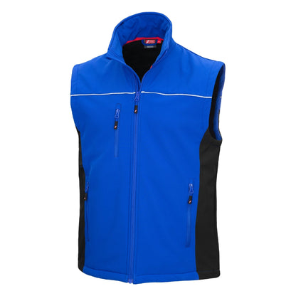 NITRAS MOTION TEX LIGHT, kamizelka softshell, kolor królewski błękit/czarny