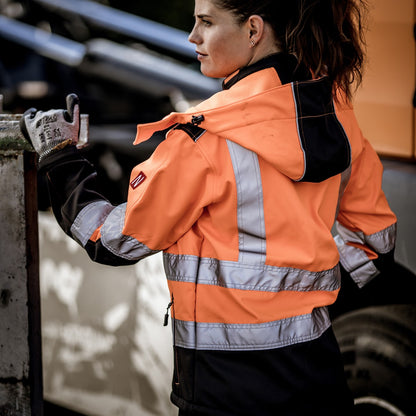 Odpinany kaptur NITRAS, neonowy pomarańcz/czarny, poliester OEKO-TEX: 100% | Opakowanie (1 szt.)