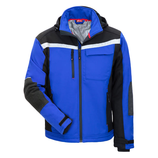 NITRAS MOTION TEX PLUS, kurtka softshell w kolorze błękitu królewskiego/czarnego