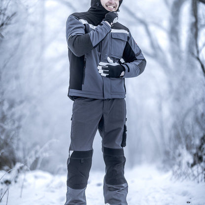 NITRAS DEXTER WINTER, rękawice mechaniczne, kolor szaro-czarny