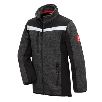 NITRAS MOTION TEX KIDS, dzianinowa kurtka softshell w kolorze czarnym