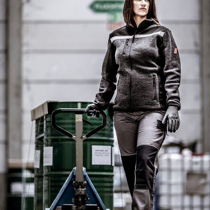 NITRAS MOTION TEX PLUS, dzianinowa kurtka softshell w kolorze czarnym