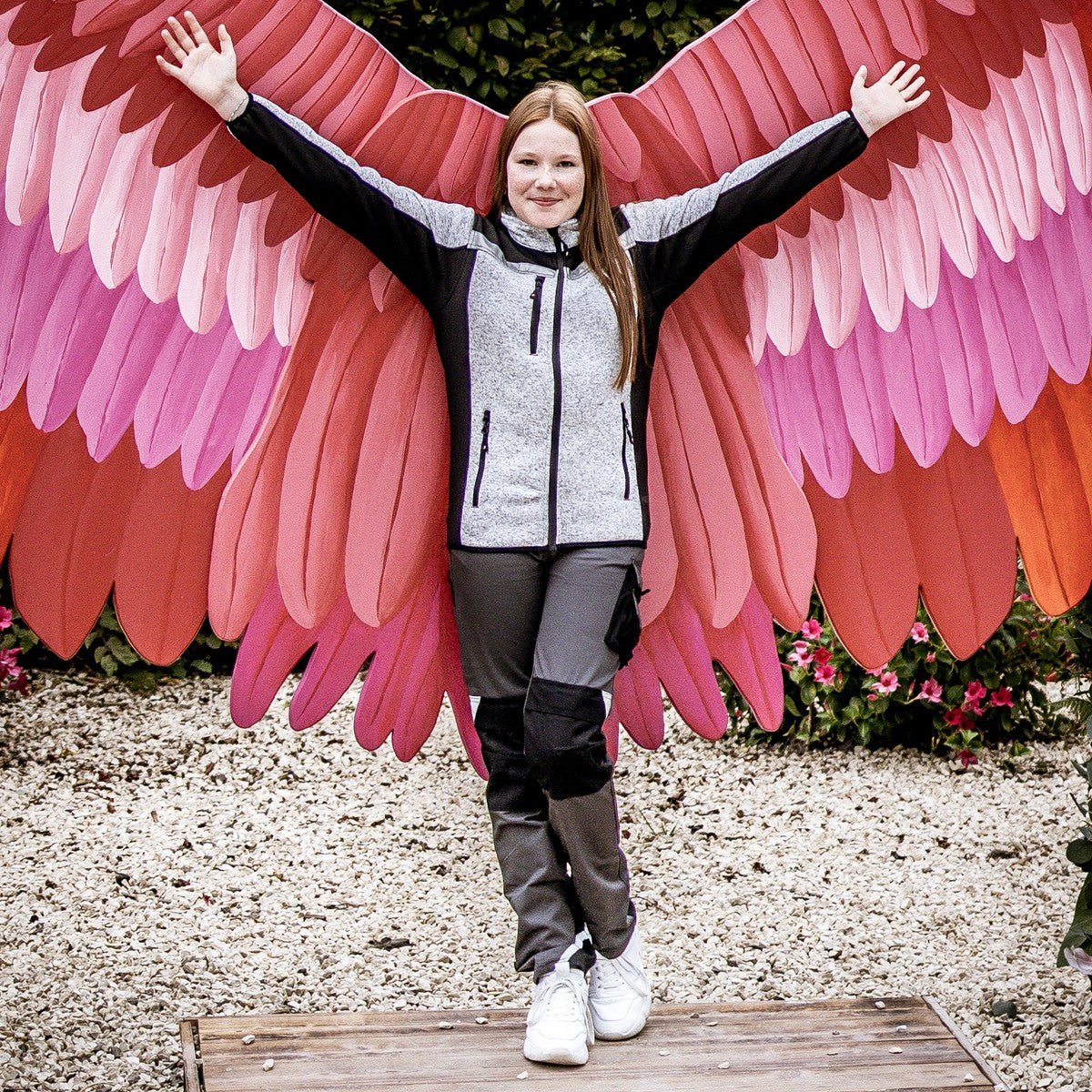 NITRAS MOTION TEX KIDS, dzianinowa kurtka softshell w kolorze jasnoszarym/czarnym