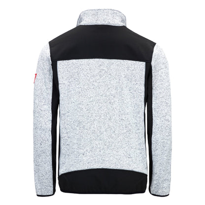NITRAS MOTION TEX PLUS, dzianinowa kurtka softshell w kolorze jasnoszarym/czarnym