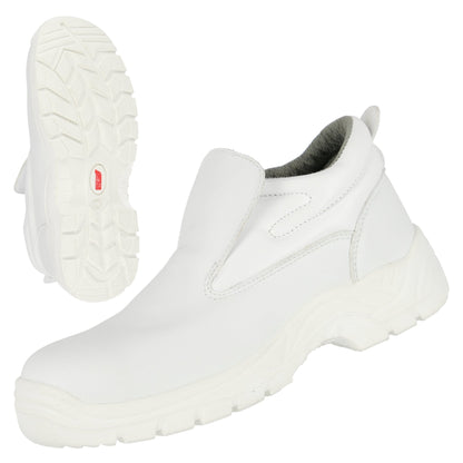 Kapcie ochronne NITRAS CLEAN STEP MID SL, S2, białe